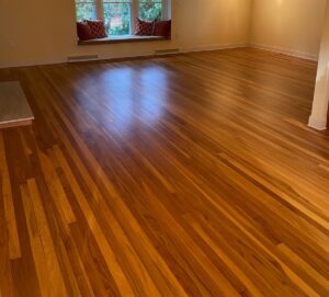 new white oak flooring finished with oil based satin finish